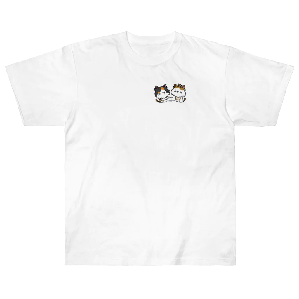 猫とハリセンボン🚗車中泊の旅の猫ハリ家の主役達 Heavyweight T-Shirt