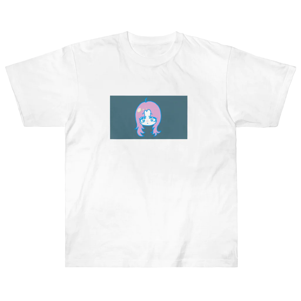 niramanjuのピンクの髪の女の子 Heavyweight T-Shirt