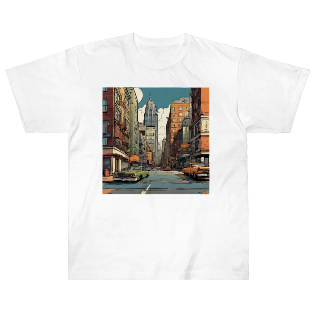 American Comic StyleのAmerican Comic Landscape 4 ヘビーウェイトTシャツ