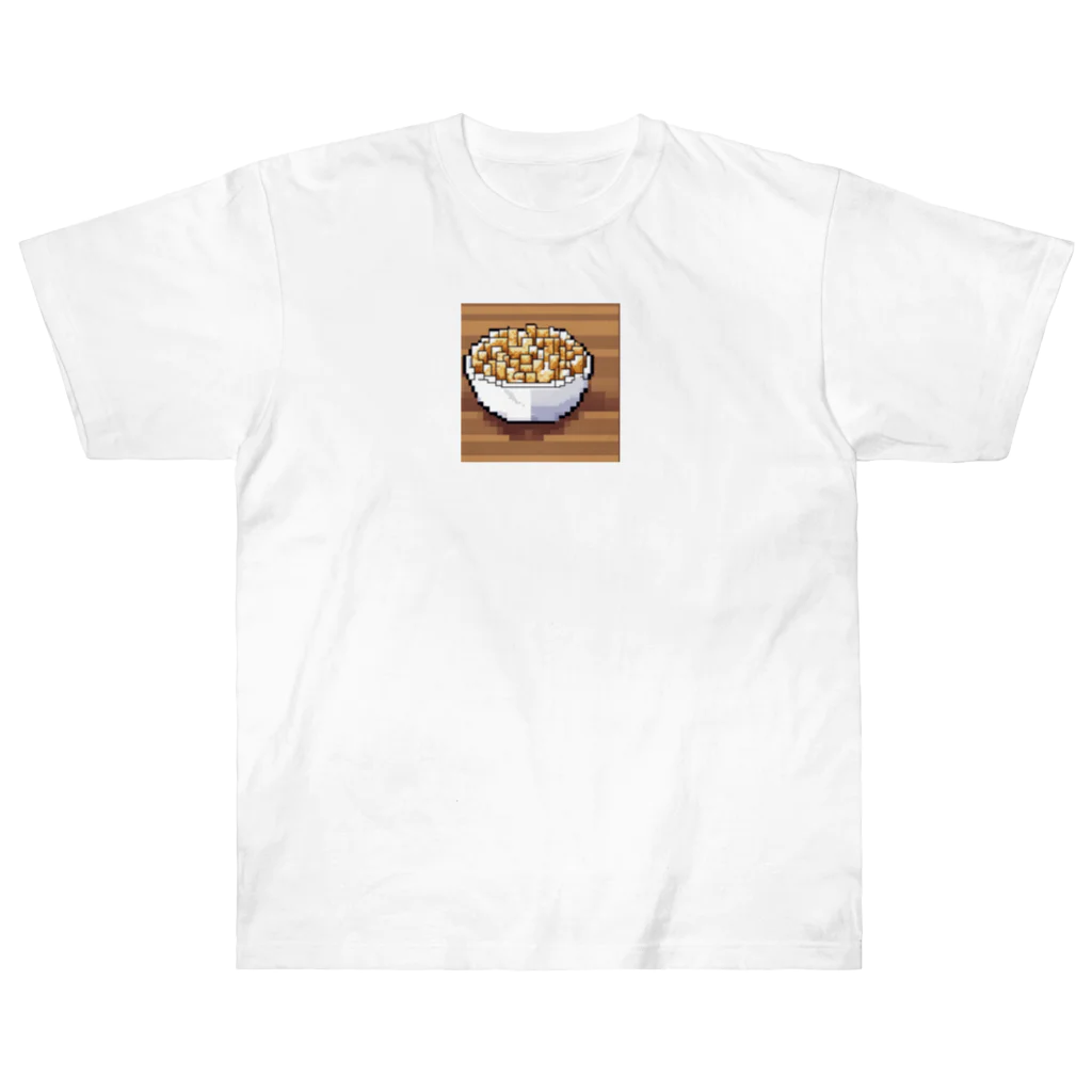 suzuharuuのドット絵ポップコーン Heavyweight T-Shirt