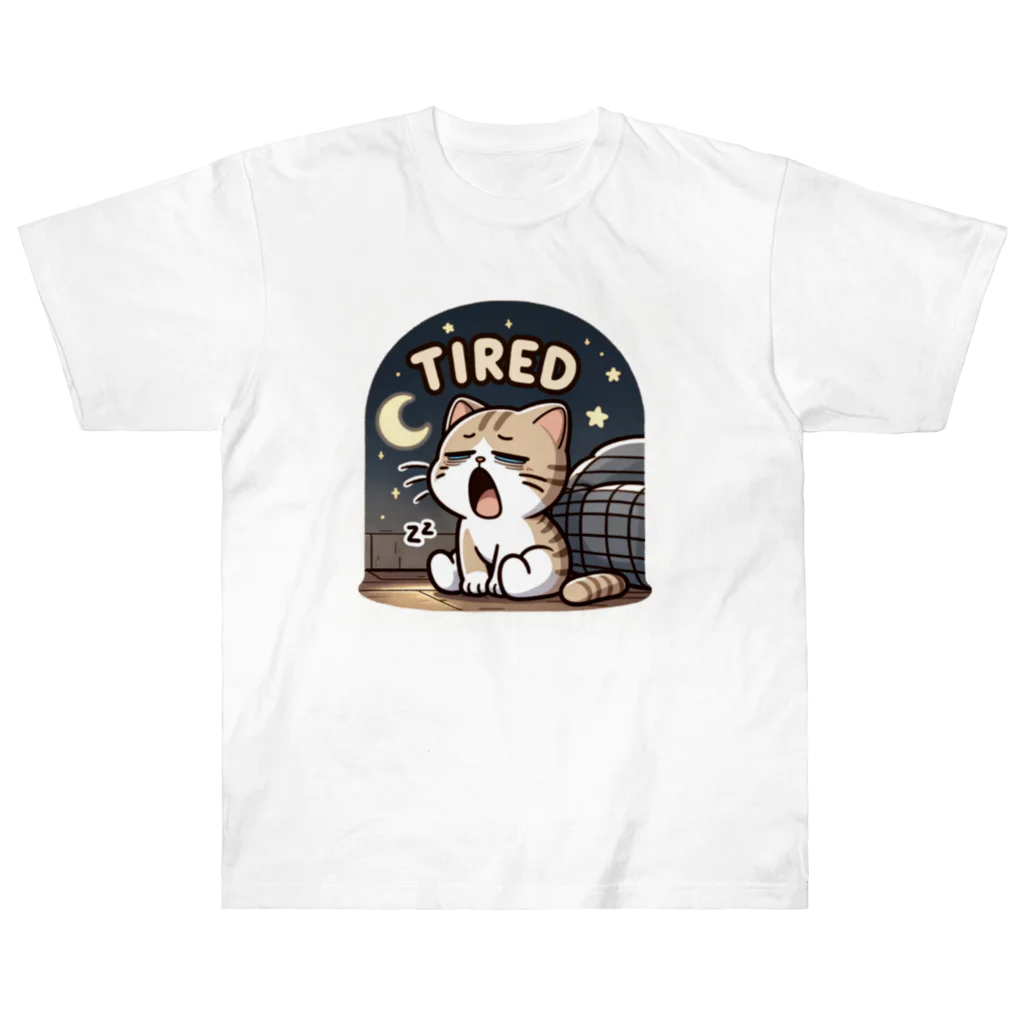 mimikkyu322のTired cat7 ヘビーウェイトTシャツ