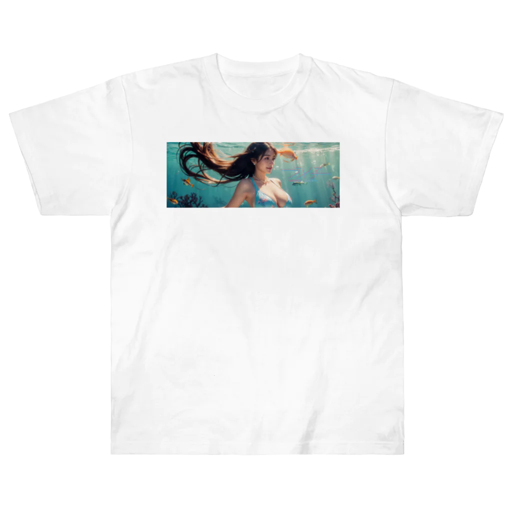 ramekoのラメ子_水着_青02 Heavyweight T-Shirt