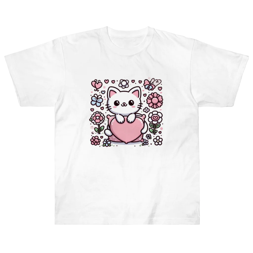 たこ焼きの猫スタンプ Heavyweight T-Shirt