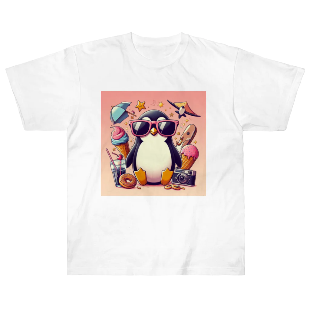 Design Harborのcool penguin ヘビーウェイトTシャツ