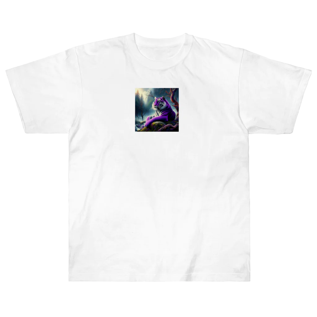 Motidukiの 紫色なトラ Heavyweight T-Shirt