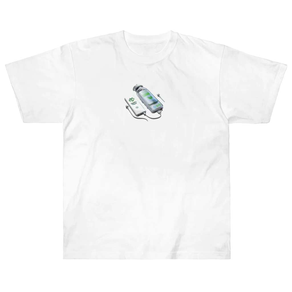 gajetto_papaの水筒型スマートフォン Heavyweight T-Shirt