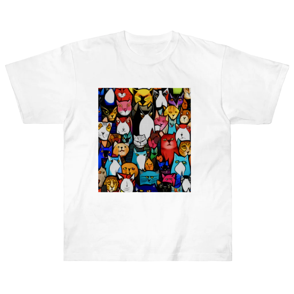 PAC (ポップアートキャット）のPAC (ポップアートキャット) ヘビーウェイトTシャツ