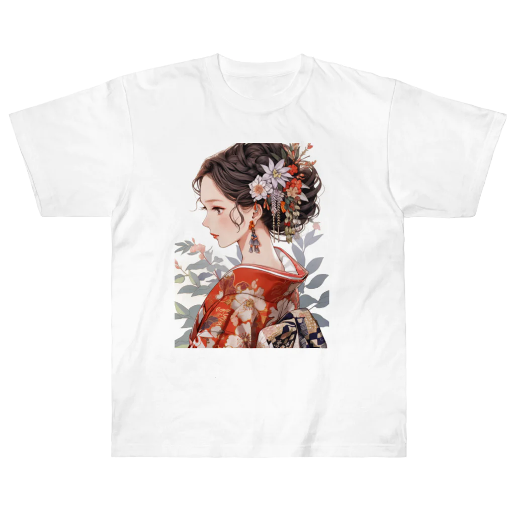 AQUAMETAVERSEの和服姿の女性　sanae 2074 Heavyweight T-Shirt