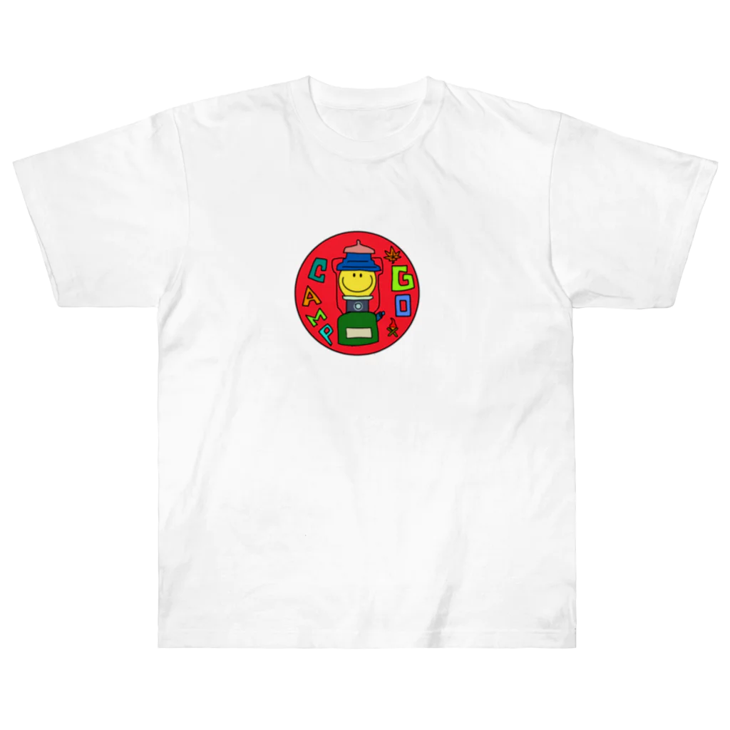 aloha_world_in_circleのGo CAMP Red Heavyweight T-Shirt