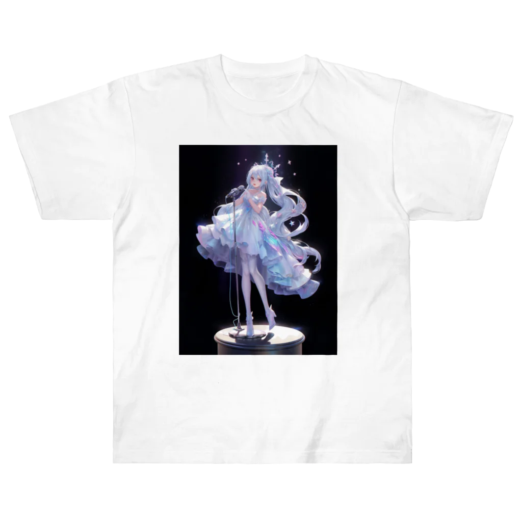 レーザーの純白のアイドル Heavyweight T-Shirt