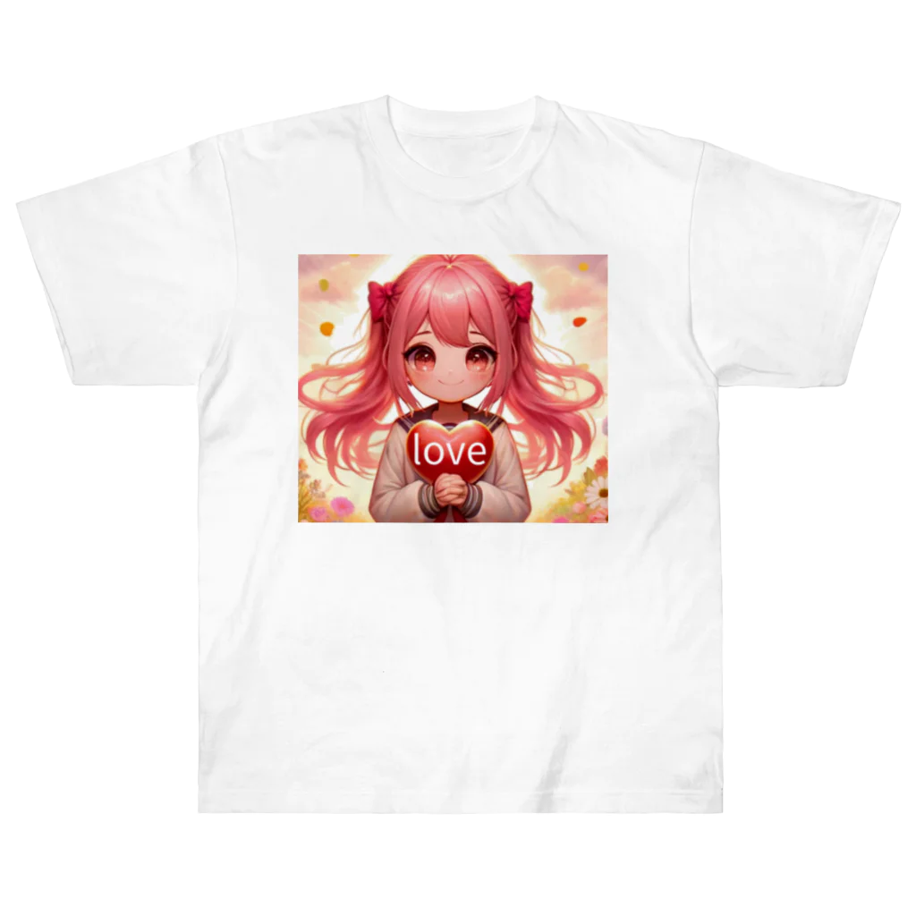 Maverick-JPのCute girl Momoko-chan Heavyweight T-Shirt