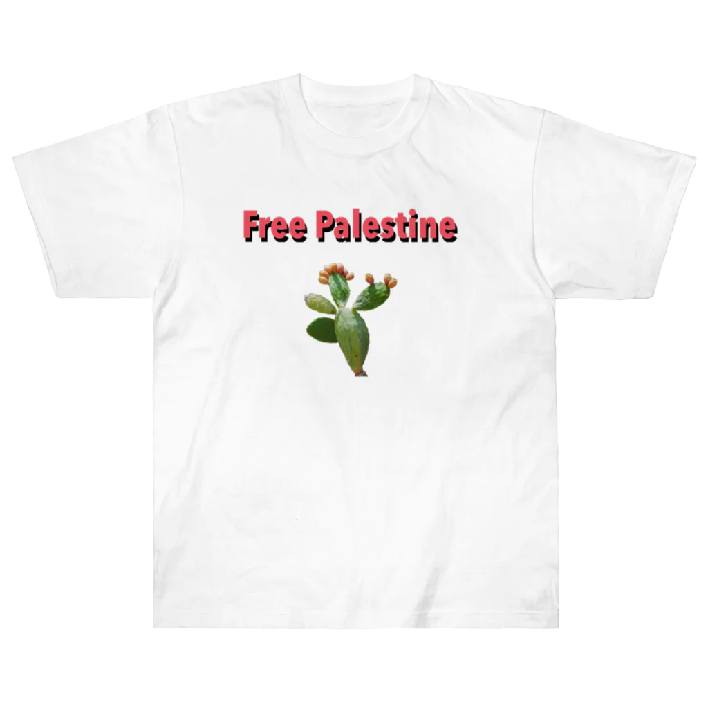 YaHabibi ShopのFree Palestine フリーパレスチナ！ Heavyweight T-Shirt