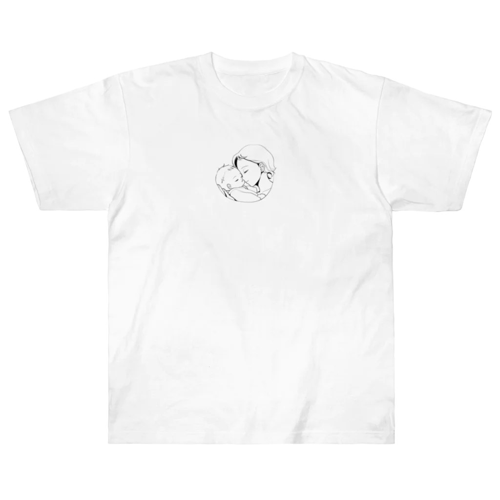 ニャン太郎の母の愛 ヘビーウェイトTシャツ