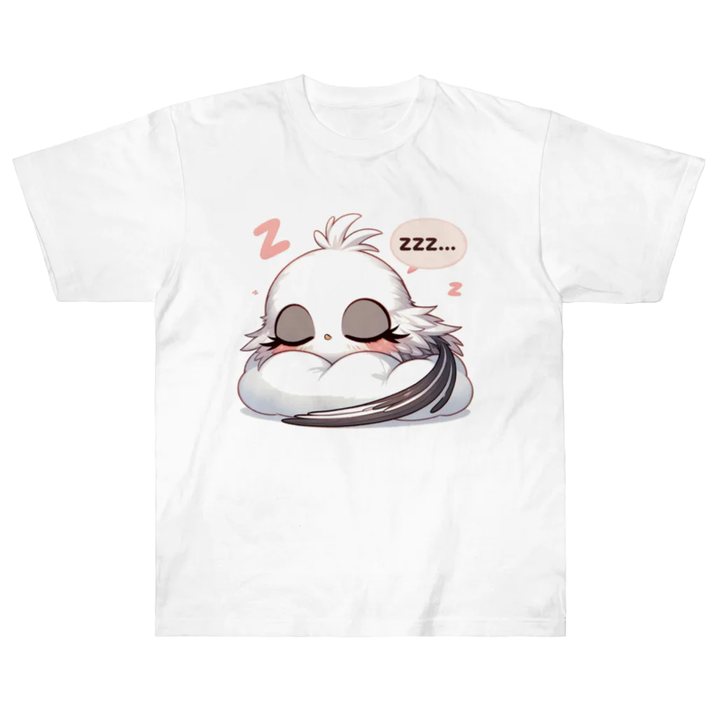 mimikkyu322のLong-tailed Tit 7 ヘビーウェイトTシャツ