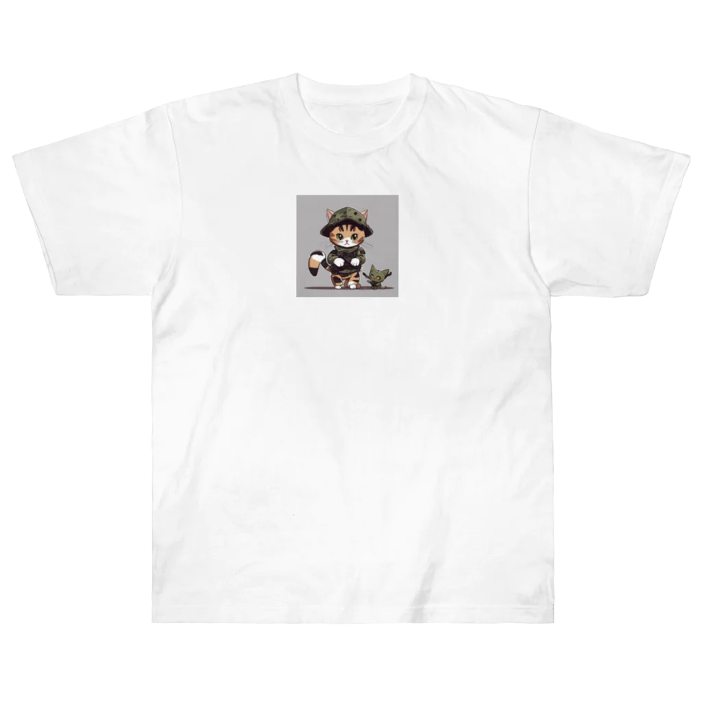 ピザベイビーの戦闘ネコ Heavyweight T-Shirt