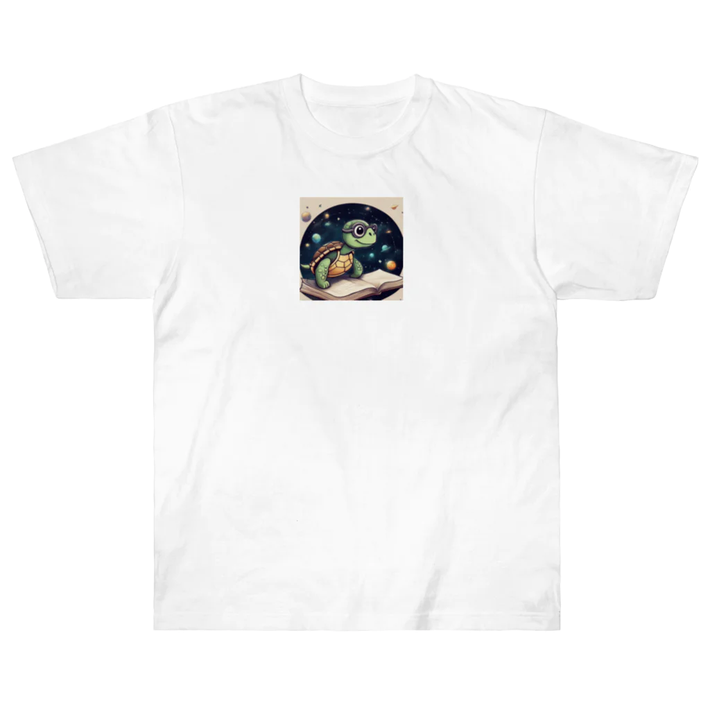 宇宙屋さんの宇宙勉強かめ Heavyweight T-Shirt