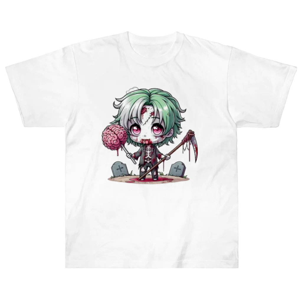 saitou1x4のホラー　ゾンビ８ ヘビーウェイトTシャツ