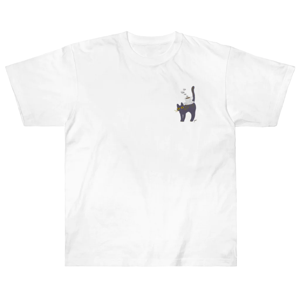 yoritomo's GALLERYのnoraneko  野良猫コーヒー Heavyweight T-Shirt