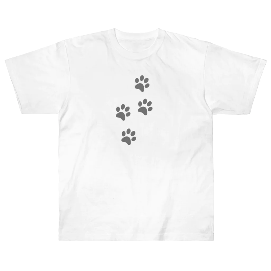 chyoko_chyokoの猫の足跡🐾 ヘビーウェイトTシャツ