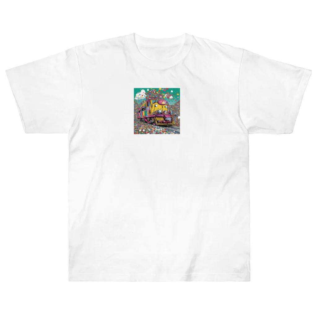 Kou_Kのカラフルトレイン ヘビーウェイトTシャツ