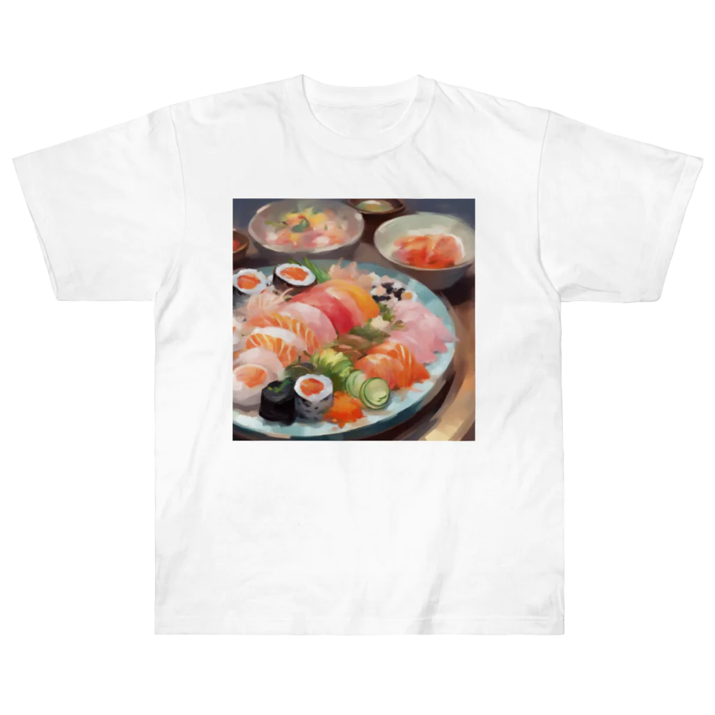 happiness_shopの美しい寿司の絵画 Heavyweight T-Shirt