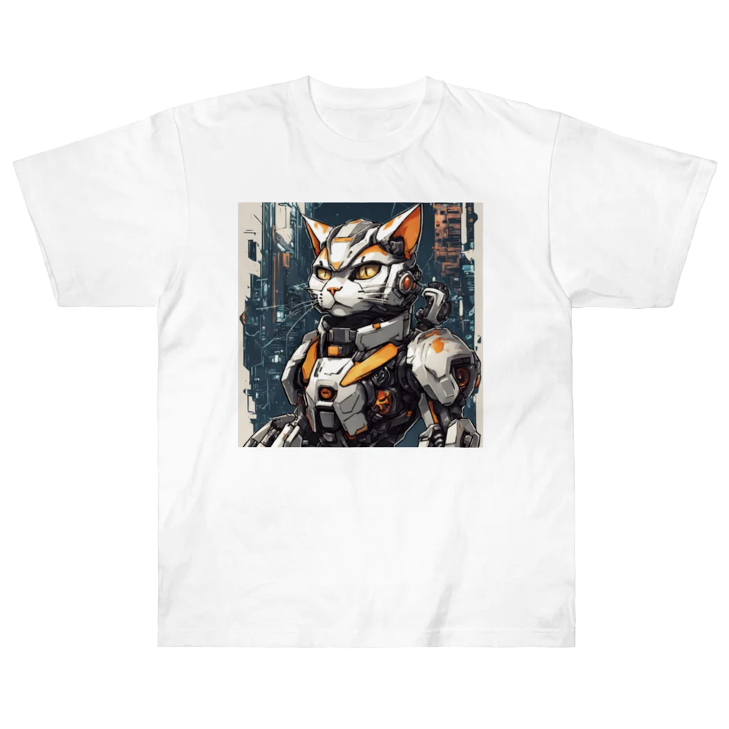 STRANGE-CATのSTRANGE-CAT メカ猫２ ヘビーウェイトTシャツ