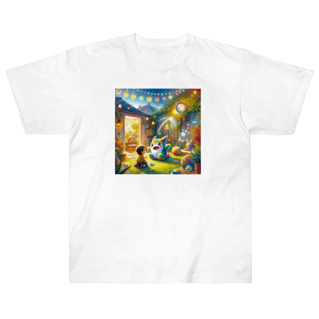 ほっこり絵音舎のふしぎなおともだち Heavyweight T-Shirt