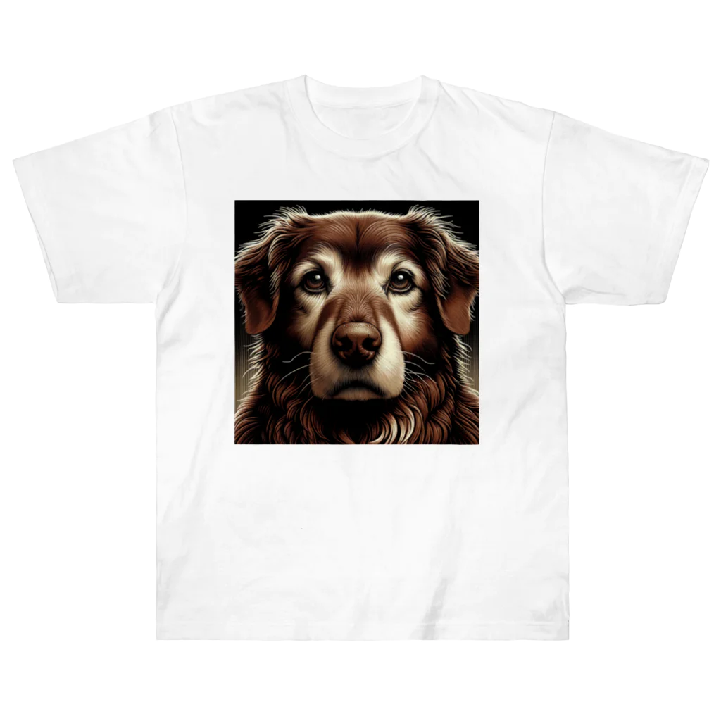 Ama'sの気難しやの犬さん Heavyweight T-Shirt