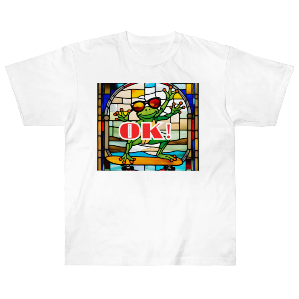 Pyon ＆ BunのOKグラサンカエル Heavyweight T-Shirt