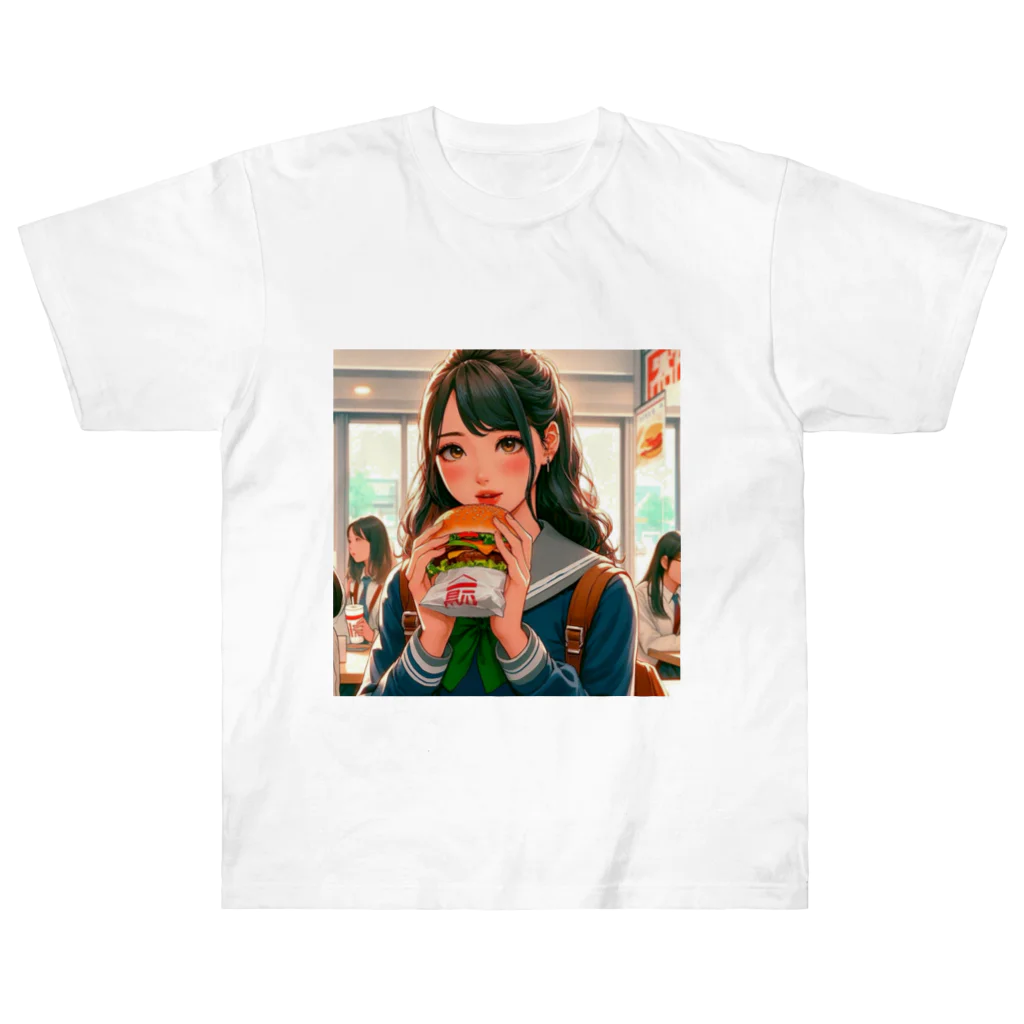 Sawadadaのハンバーガー女子 Heavyweight T-Shirt
