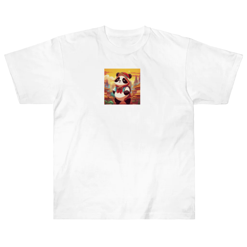 crazypanda2の冒険パンダ Heavyweight T-Shirt