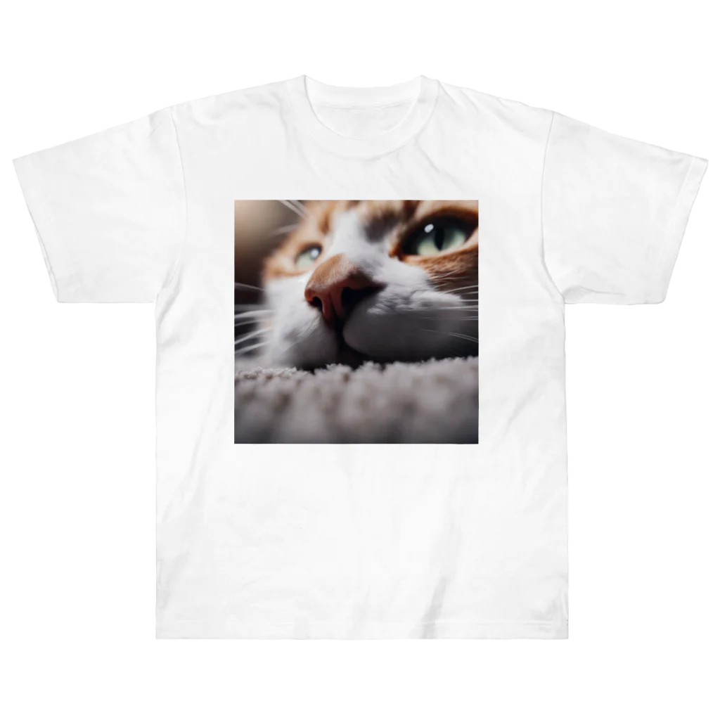 feliceのカーペットでごろんとする猫 Heavyweight T-Shirt