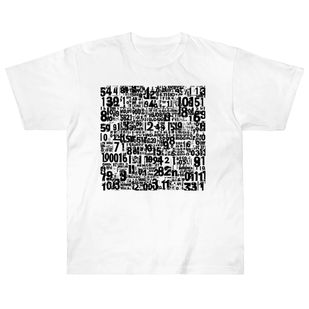 MEGROOVEの数字アート Heavyweight T-Shirt