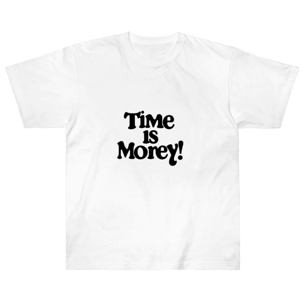 Super_BluemoonのTime is money!　時は金なり！ ヘビーウェイトTシャツ