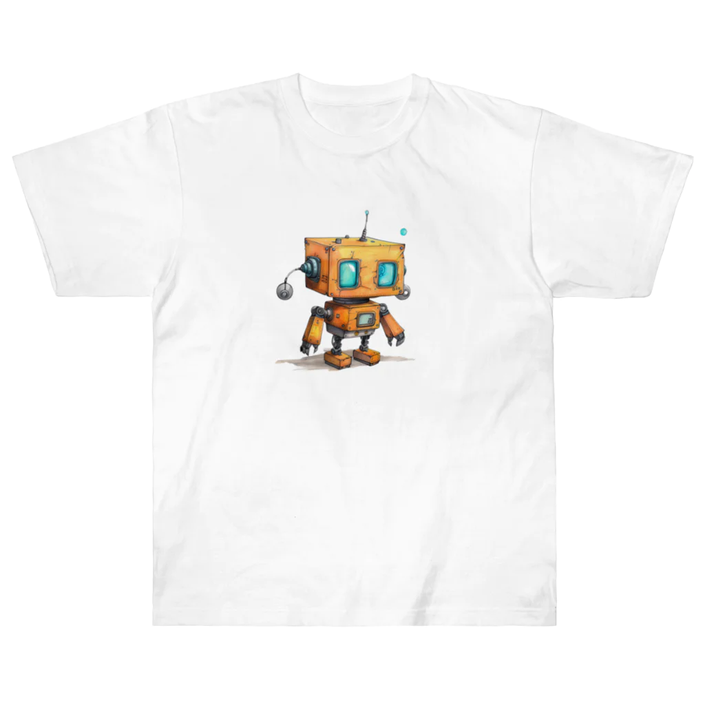 Sachi0625のレトロ戦闘ロボットＨ ヘビーウェイトTシャツ