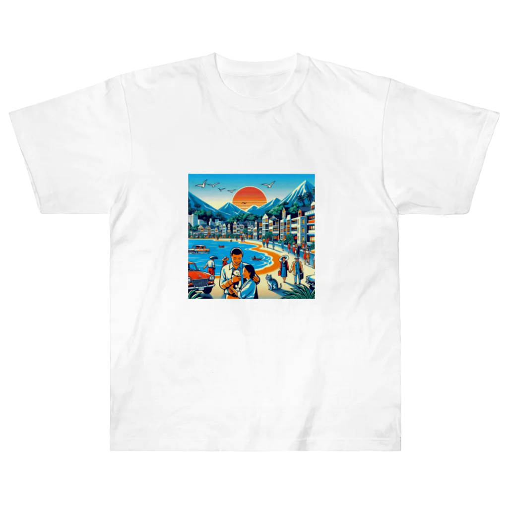 80s_popの80s CityPop No.11 ヘビーウェイトTシャツ