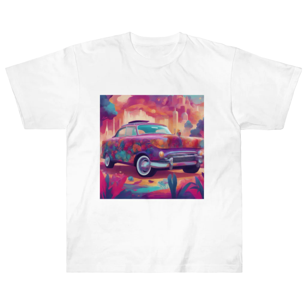 未来工房のArt Paint Car Heavyweight T-Shirt