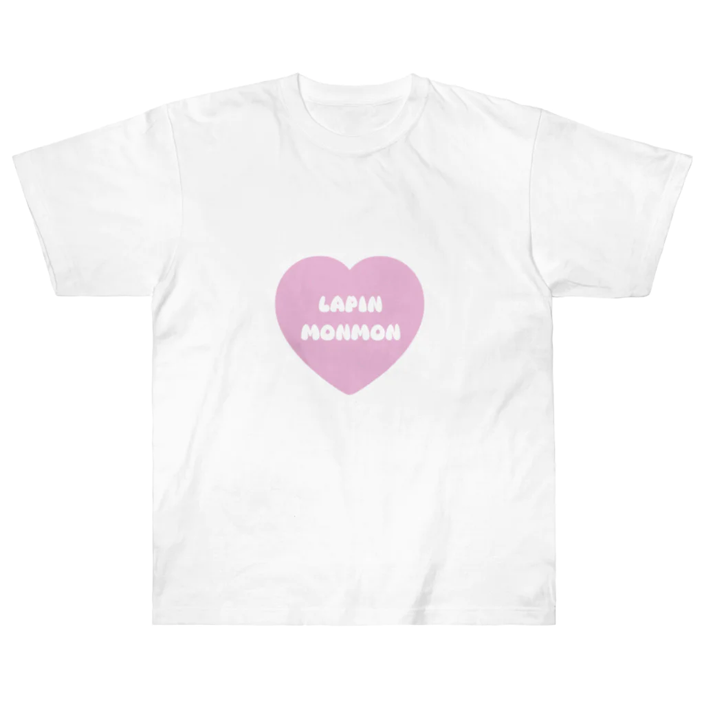 lapinmonmonのLapinMonmon pinkheart ヘビーウェイトTシャツ