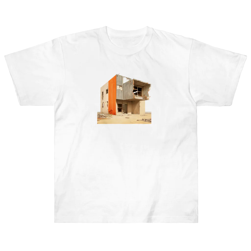 Buildingsの廃墟 3 ヘビーウェイトTシャツ