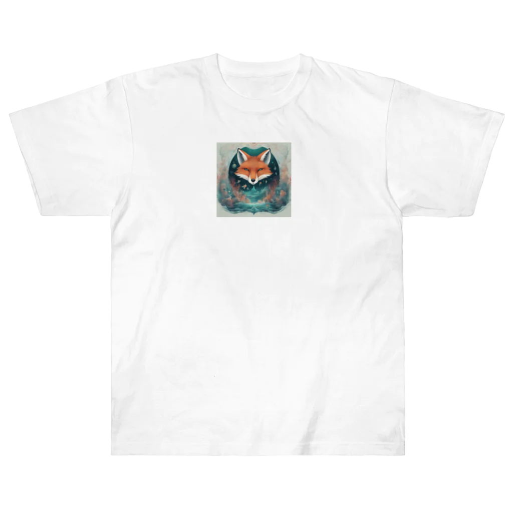 ブルーレイの深海を想う狐 Heavyweight T-Shirt