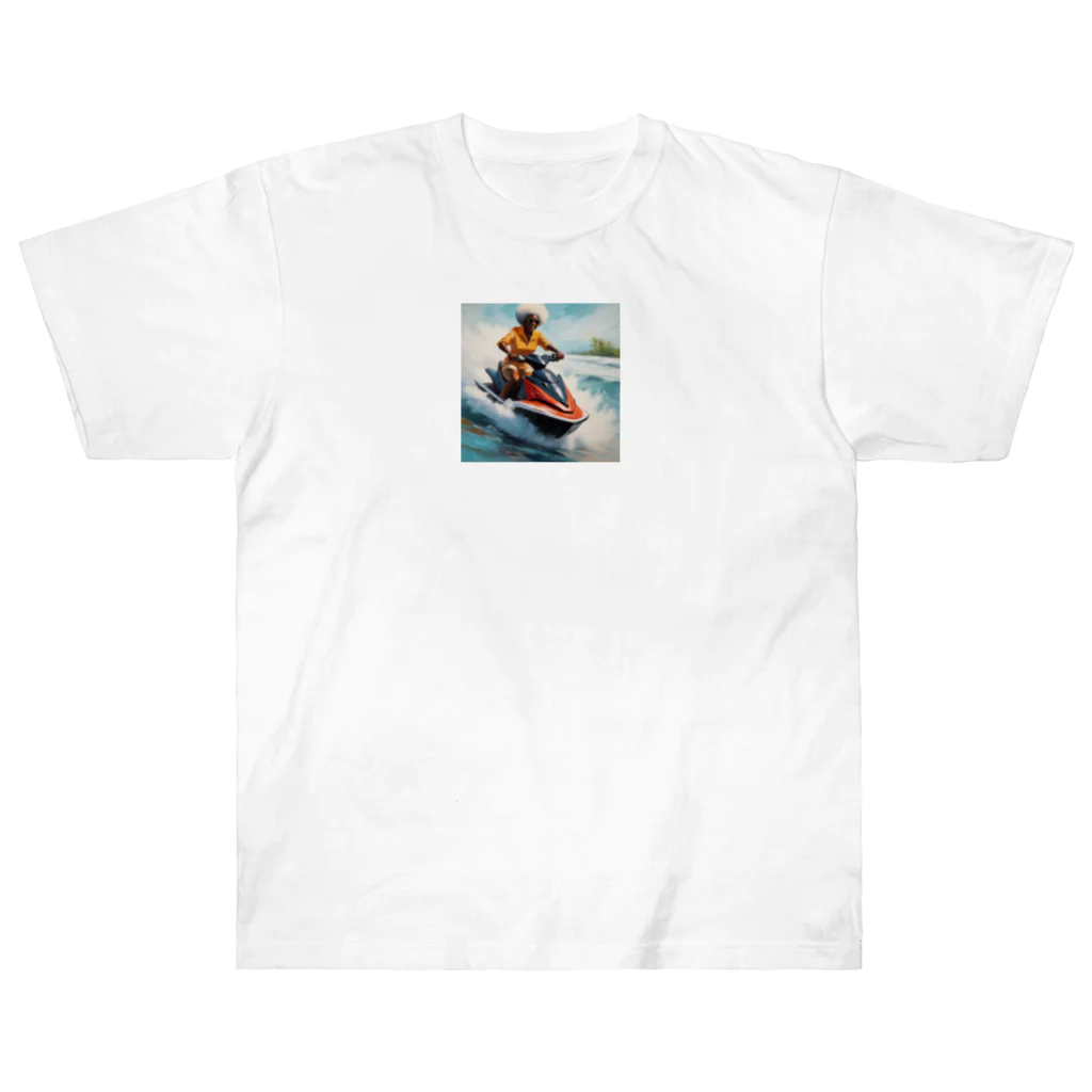 qloのジェットスキー乗り乗りグランマ Heavyweight T-Shirt