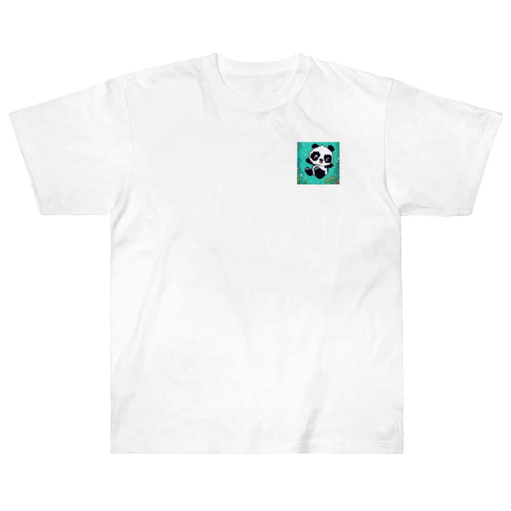 Smile Pop Artの水中パンダ Heavyweight T-Shirt