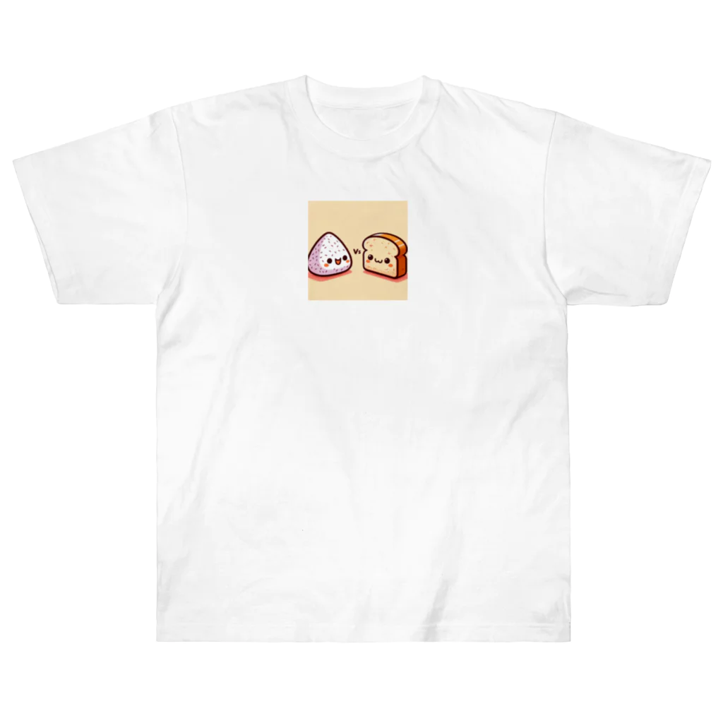 kawaii和食のおにぎりVS食パンの戦い Heavyweight T-Shirt