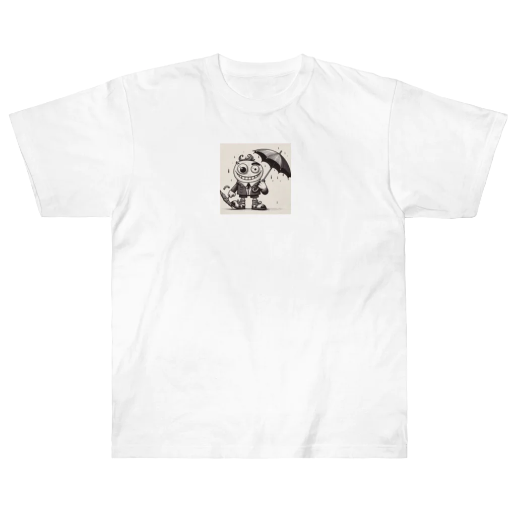 ONE POINTの左右非対称くん Heavyweight T-Shirt