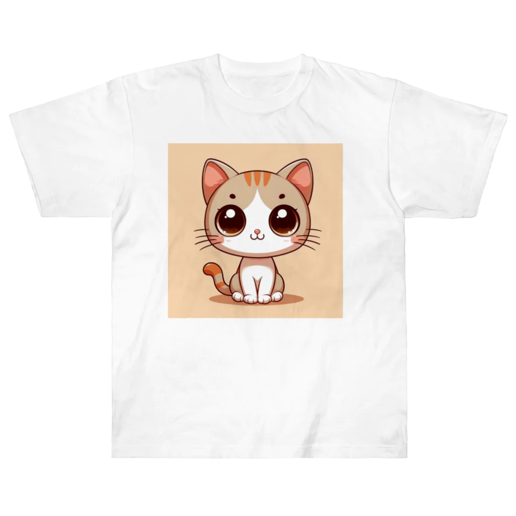 yos-1292583のねこニコばん ヘビーウェイトTシャツ