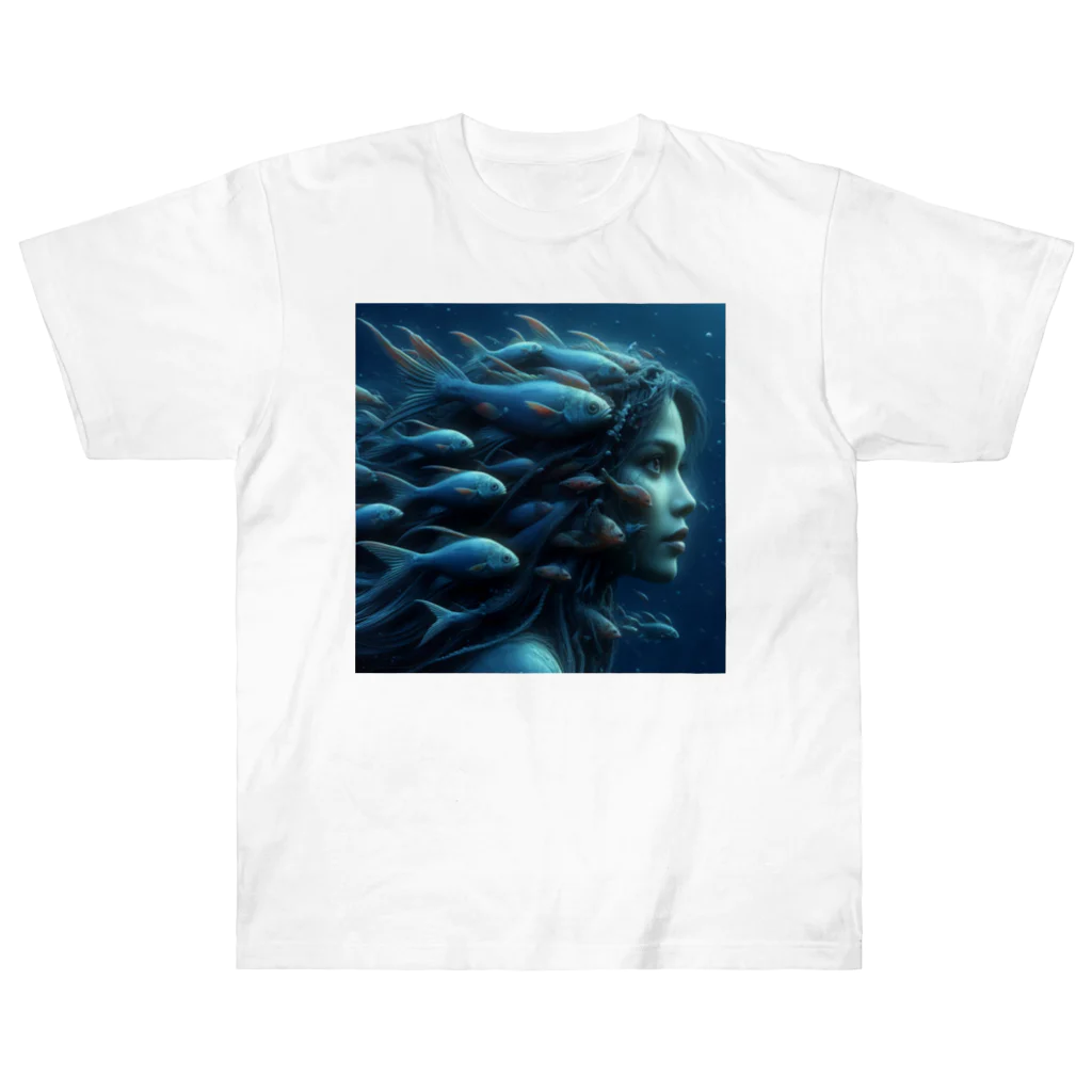 末田の魚群の女王 Heavyweight T-Shirt