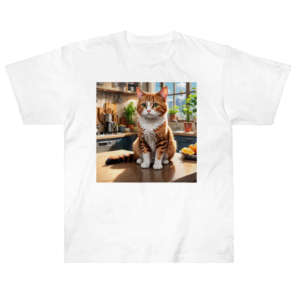 にゃんぼショップ🐈のごはんまちにゃんこ Heavyweight T-Shirt