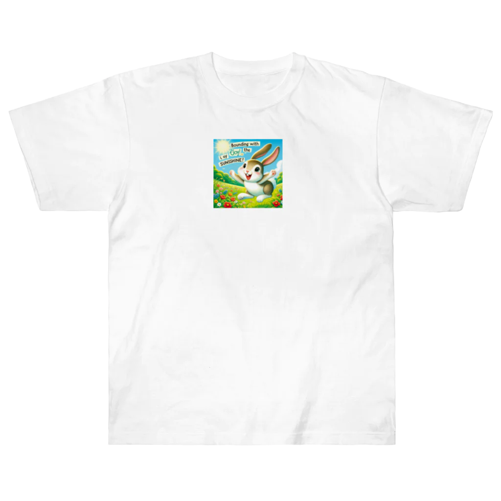 Yuya-Naganoの元気なウサギ ヘビーウェイトTシャツ