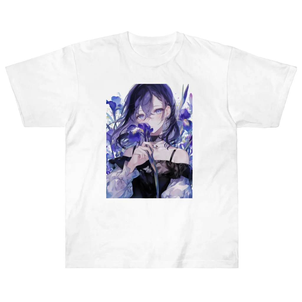 AQUAMETAVERSEの花菖蒲の優美な香り　BLUE PLUM  691 ヘビーウェイトTシャツ