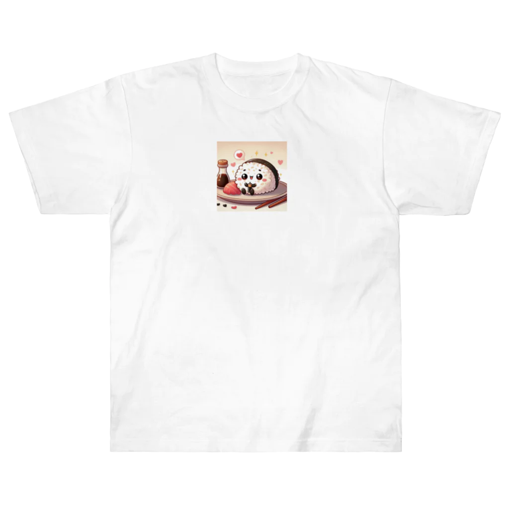 toto444のかわいいおにぎりくん🍙 ヘビーウェイトTシャツ